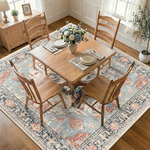 RELEANY Washable Area Rug, Square 8'x8' - Image 3