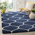 SAFAVIEH Hudson Shag Square Rug 9', Soft Plush Modern Navy & Ivory SGH280C by Unknown