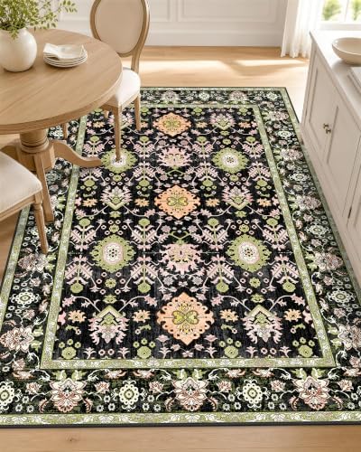 OLANLY 3x5 Washable Accent Rug, Soft Non Slip Carpet by OLANLY