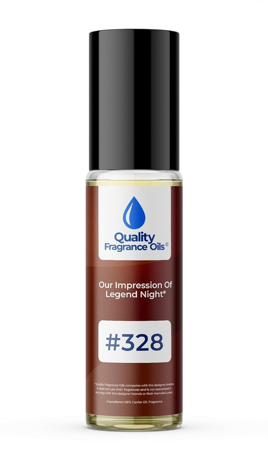 Quality Fragrance Oils' Legend Night for Men Impression #328 | Long-Lasting Perfume Oil, Alcohol-Free, Strong Scent, 10ml Roll-On | Affordable Alternative to Designer Fragrances