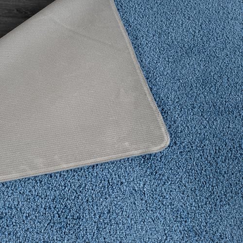 Area Rug 2x3 Blue Door Mat Washable Indoor Rug Ultra Plus Thick Pile Solid Non - Image 4
