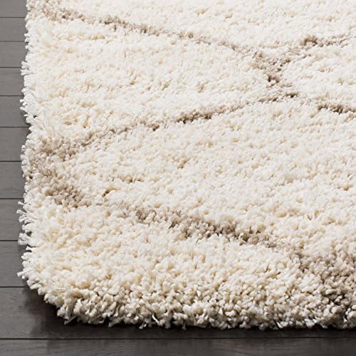 SAFAVIEH Hudson Shag Square Rug 9', Soft Plush Modern Ivory & Beige SGH280D - Image 3