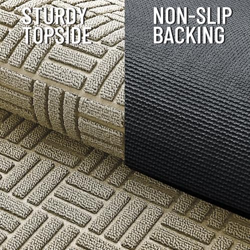OLANLY Front Door Mat Outside Entrance 33x21, Heavy-Duty Rubber Doormat - Image 4