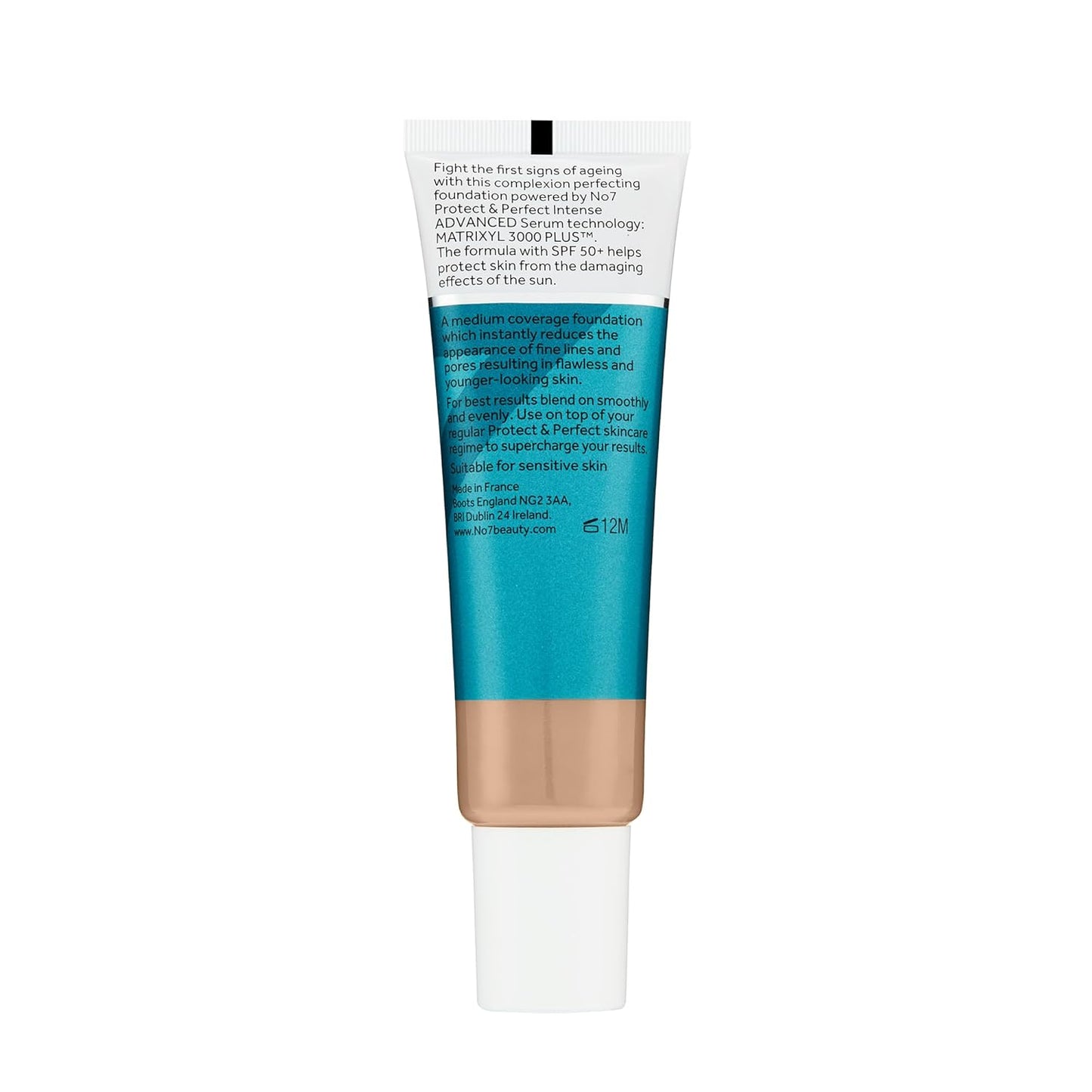 No7 Protect & Perfect Advanced All in One Foundation - Warm Ivory - Age Defying Foundation Makeup with SPF 50 - Makeup Base Cream Helps to Reduces Redness & Blurs Visible Pores (30ml)