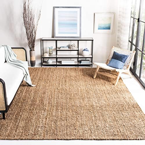 SAFAVIEH Natural Fiber Square Rug 6', Jute Knotted Natural NF447A - Image 2