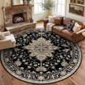 RELEANY Washable Area Rug, Round 8ft by RELEANY
