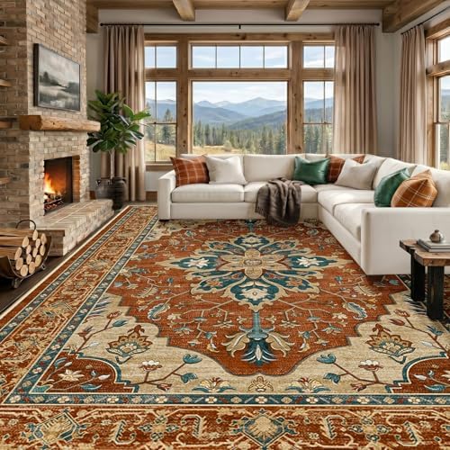 RELEANY Washable Area Rug, Large 10'x14' by RELEANY