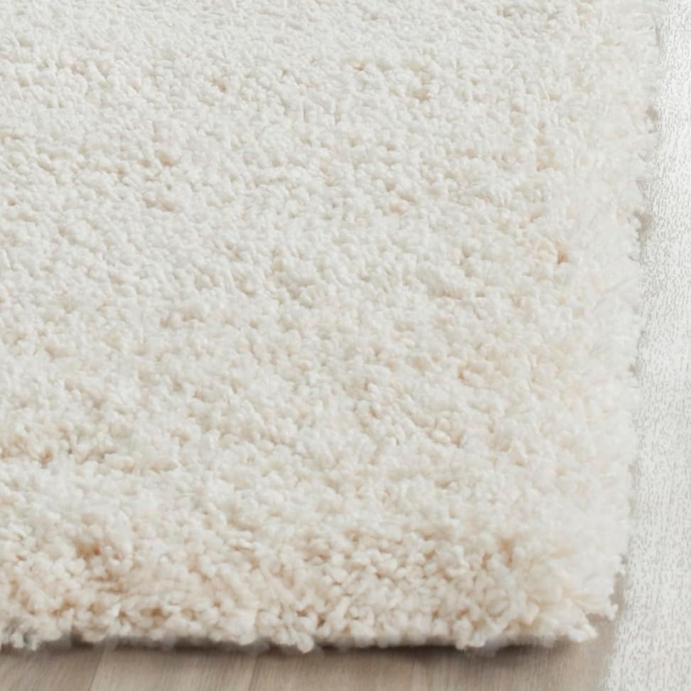 SAFAVIEH Milan Shag Collection 2' x 8' Ivory SG180 Solid Non-Shedding Living - Image 4