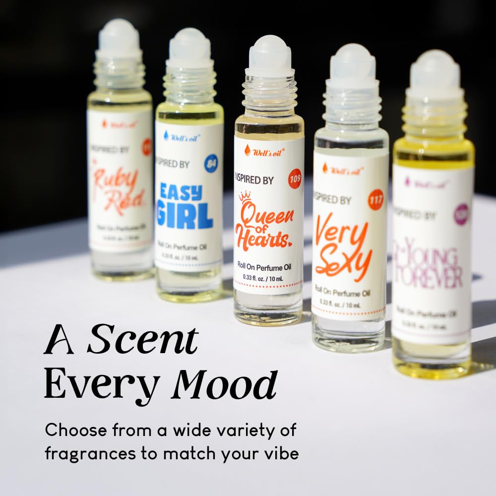 Well's Oil Roll-On Perfume Oil (Power) | Herbal Woody Notes | Long-Lasting | Paraben-Free | 0.33 Fl Oz / 10 ml