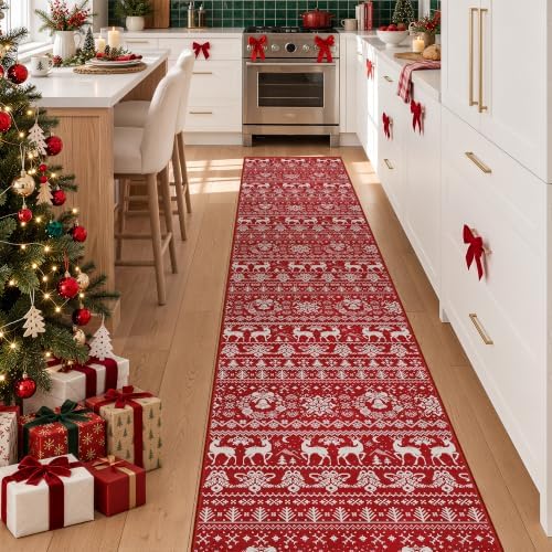 Miukiki 2x12 Christmas Runner Rug by Miukiki