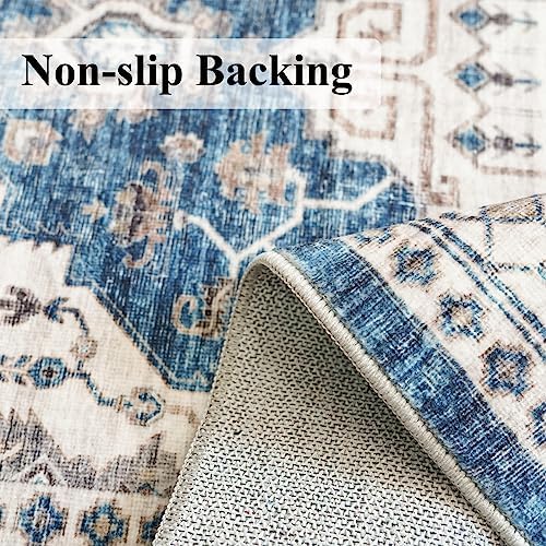 2x3 Washable Vintage Area Rug: Indoor Soft Entryway Rug - Image 6