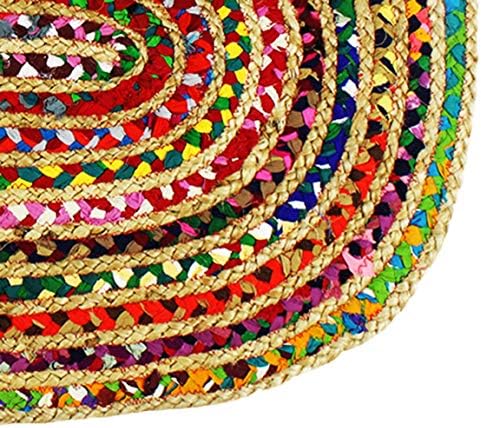 COTTON CRAFT Jute Chindi Braid Rag Rug - Image 3