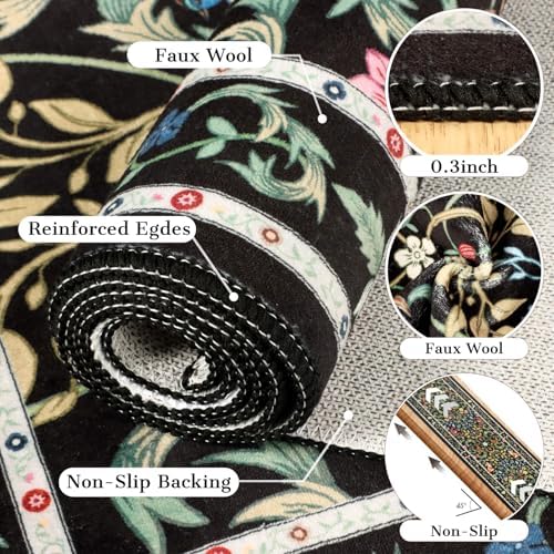 nesrt Jungle Runner Rug for Hallway 2x6Ft, Botanical Washable Soft Boho Kitchen - Image 3