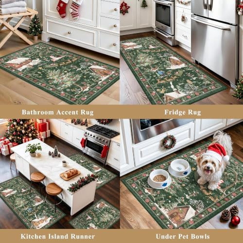 Holiday Christmas Rugs Kitchen Sets of 3 - Image 6