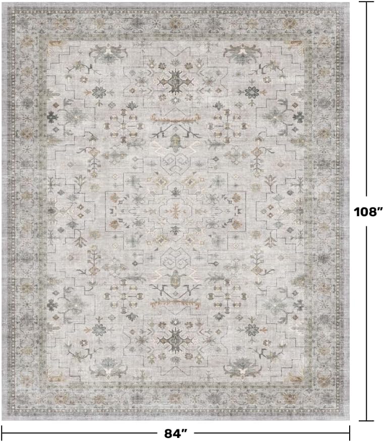 Vintage Boho Living Room Rug 7x9 - Image 2