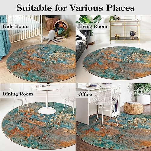 Lahome Modern Abstract Round Rug 5Ft - Image 6