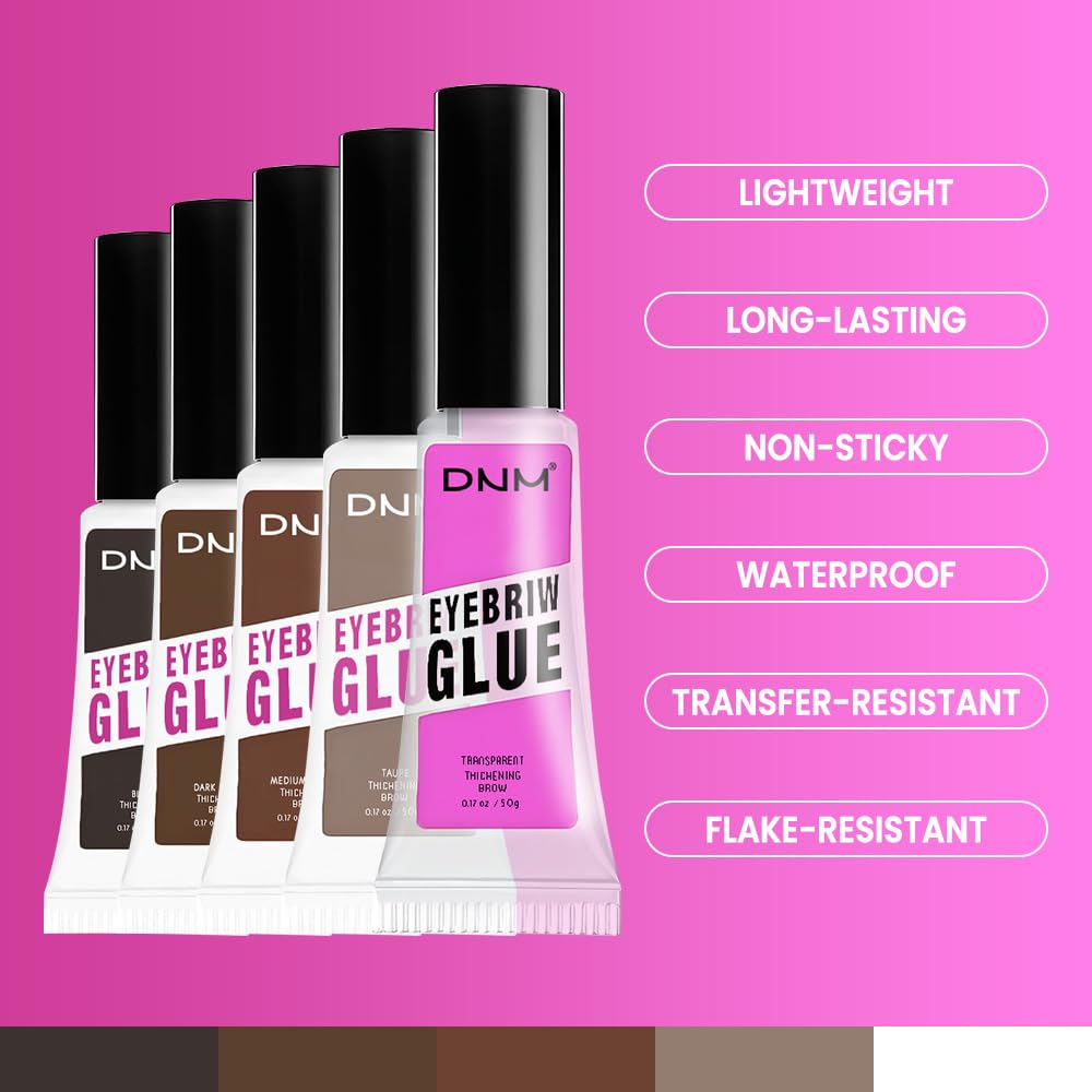 Kaely PROFESSIONAL MAKEUP Brow Glue, Tinted Eyebrow Gel, Eyebrow Mascara Waterproof, gel para cejas a prueba de agua, Eye Brow Fast Sculpt, Vegan & Cruelty-Free, 2Pcs-02 Taupe