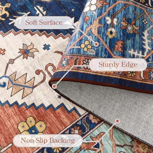 Lahome Large 8x10 Washable Boho Southwestern Area Rug - Image 4