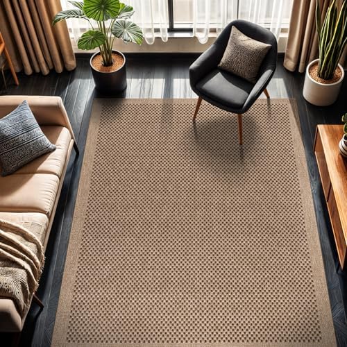 CAMILSON Easy Jute Rug 8x10, Indoor Outdoor Natural Color Fiber Area Rugs by CAMILSONIndoorOutdoorAreaRugs