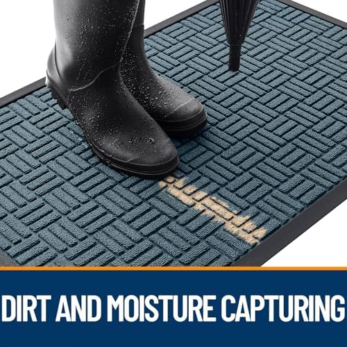OLANLY Front Door Mat Outside Entrance 47x23, Heavy-Duty Rubber Doormat - Image 3