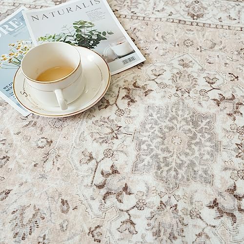 3x5 Living Room Area Rugs: Vintage Washable Non-Slip Rug - Image 3