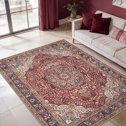 Keen Home Design Vintage Washable Entryway Rug, Non-Slip Low Pile by KeenHomeDesign