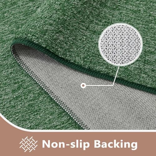 4x6 Green/White Area Rug Non-Slip Washable Soft - Image 4