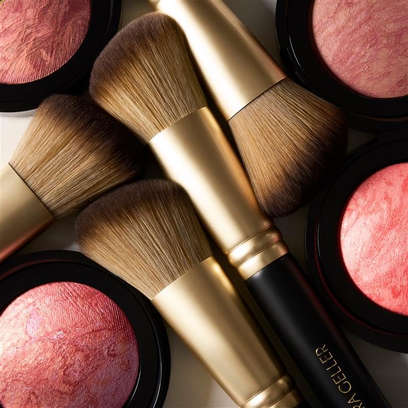 LAURA GELLER NEW YORK Baked Blush-n-Brighten Marbleized Blush + Angled Brush (09 Beachy Horizon, 47mm)
