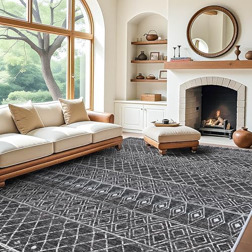 10x12 Modern Moroccan Washable Area Rug by BYYVOORugsforYourHome