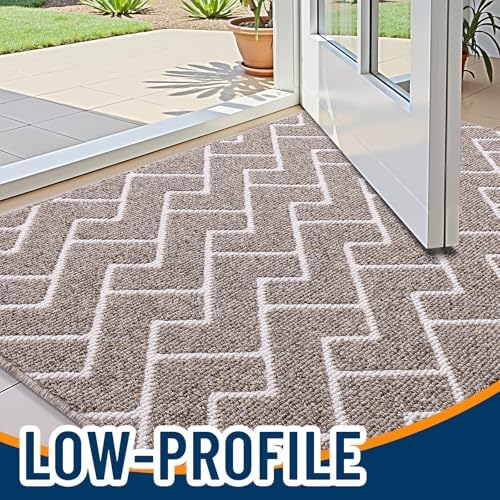 OLANLY Front Door Mat 71x47, Low-Profile Easy Clean Doormat - Image 3