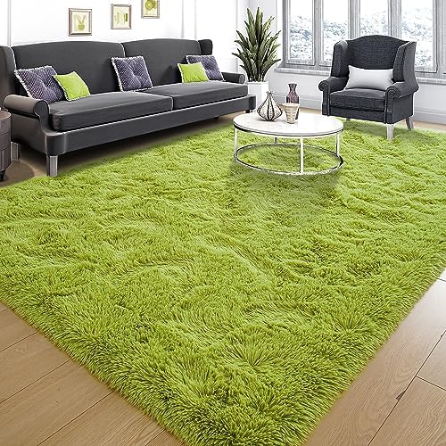 Tepook 8x10 Fluffy Grass Green Rugs - Image 2