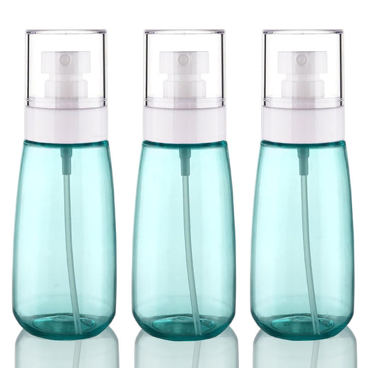 Cosywell Spray Bottle for Hair TSA Approved 3.4oz 100ml 3 Pack Leak Proof Travel Spray Bottle Empty Refillable Small Spray Bottles for Perfume Essential Oils Toners Rose Water Cosmetics (3Green)