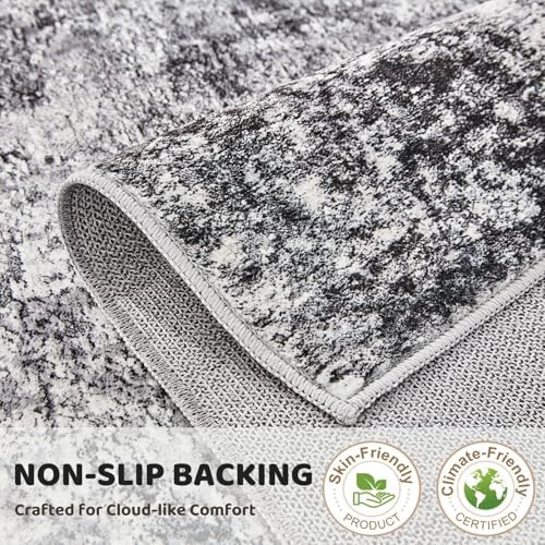 DMOYEST Washable Runner Rug for Hallway: 3x12 Neutral Modern Abstract Low Pile - Image 5