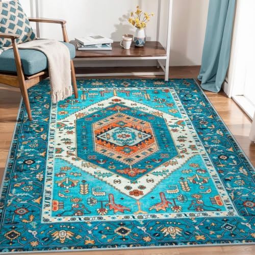 SERISSA 5x7 Washable Non Slip Boho Area Rug - Image 5