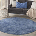 Nourison Home Nourison Essentials Navy Blue 6' x Round Area Rug by NourisonHome