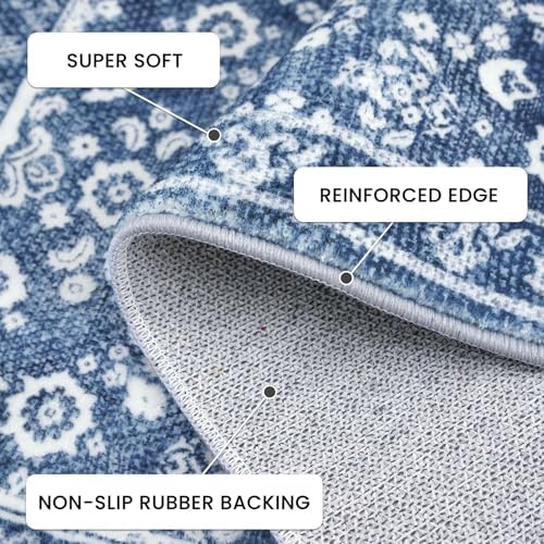 Washable Vintage 2x8 Runner Rug Non Slip Runners - Image 5