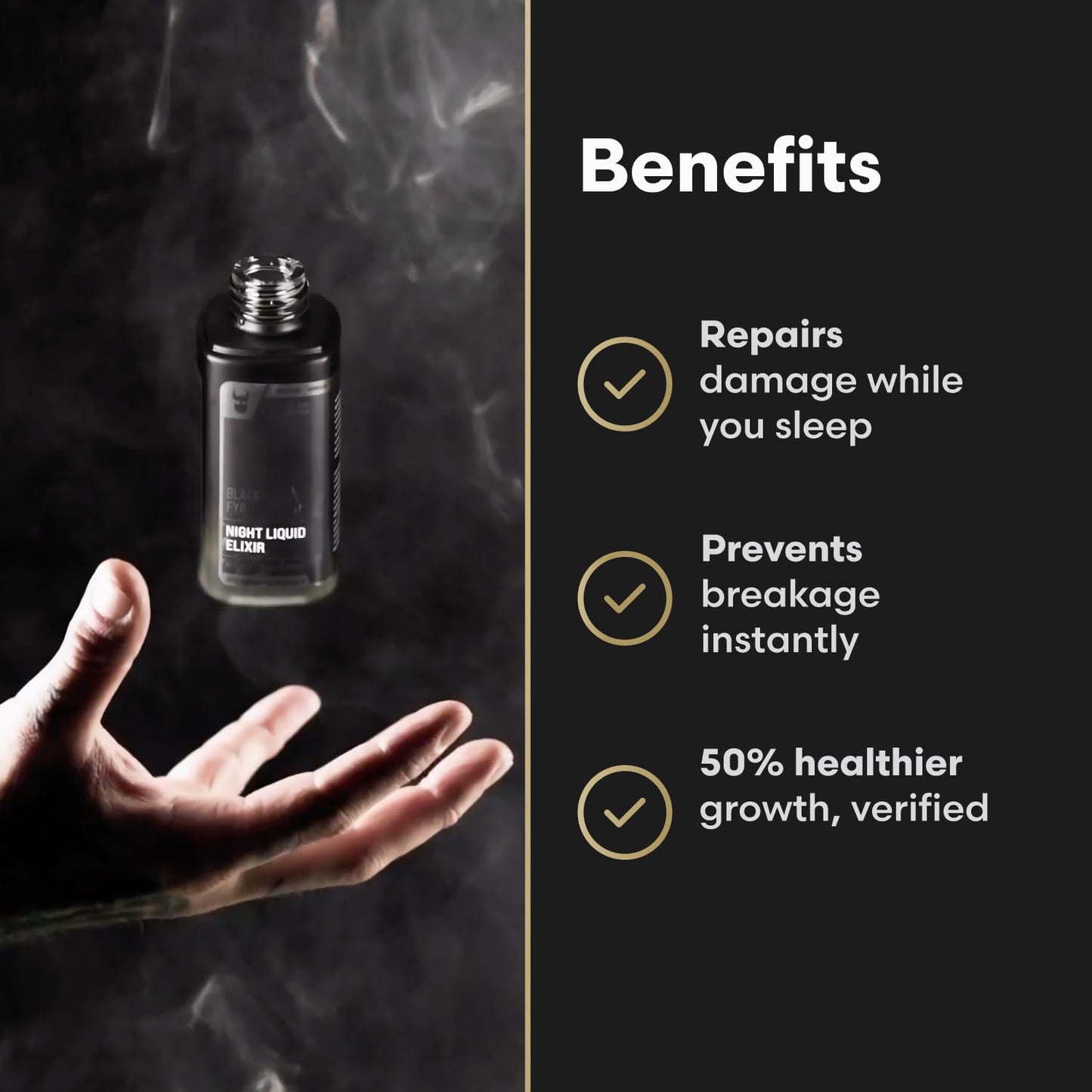 The Beard Struggle - Beard Oil for Men - Natural Blend for Softens, Moisturizing, & Healthier Beard Growth - Viking Storm Night Liquid Silver Elixir - Vegan-Friendly Beard Growth Oil (1 Fl oz)