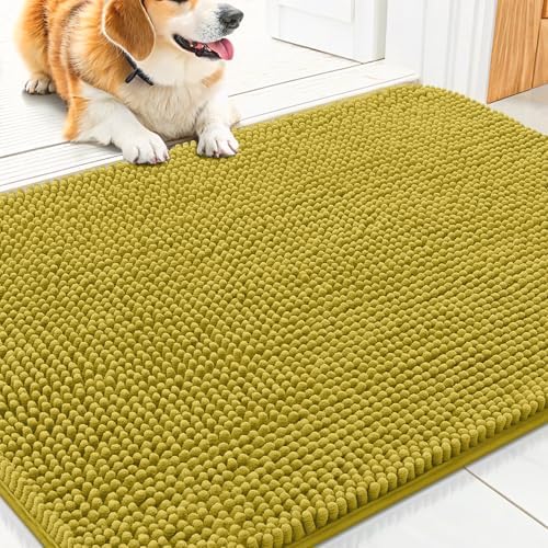 Smiry Dog Door Mat for Muddy Paws 30x20, Absorbs Moisture and Dirt Doormat by Smiry