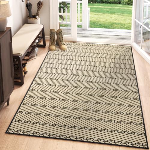 Door Mats Indoor/Outdoor Entrance Non Slip Doormat Brown 36"x59" by QiCaiJia