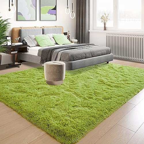 Tepook 8x10 Fluffy Grass Green Rugs - Image 3
