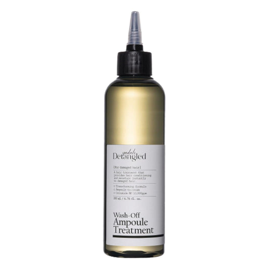 YADAH Detangled Wash-Off Ampoule Treatment 6.76 fl oz | Deep Repair & Nourishment with Ceramide NP, Hyaluronic Acid, Avocado Oil | Smooths, Moisturizes, Restores Shine for Damaged, Dry, Frizzy Hair
