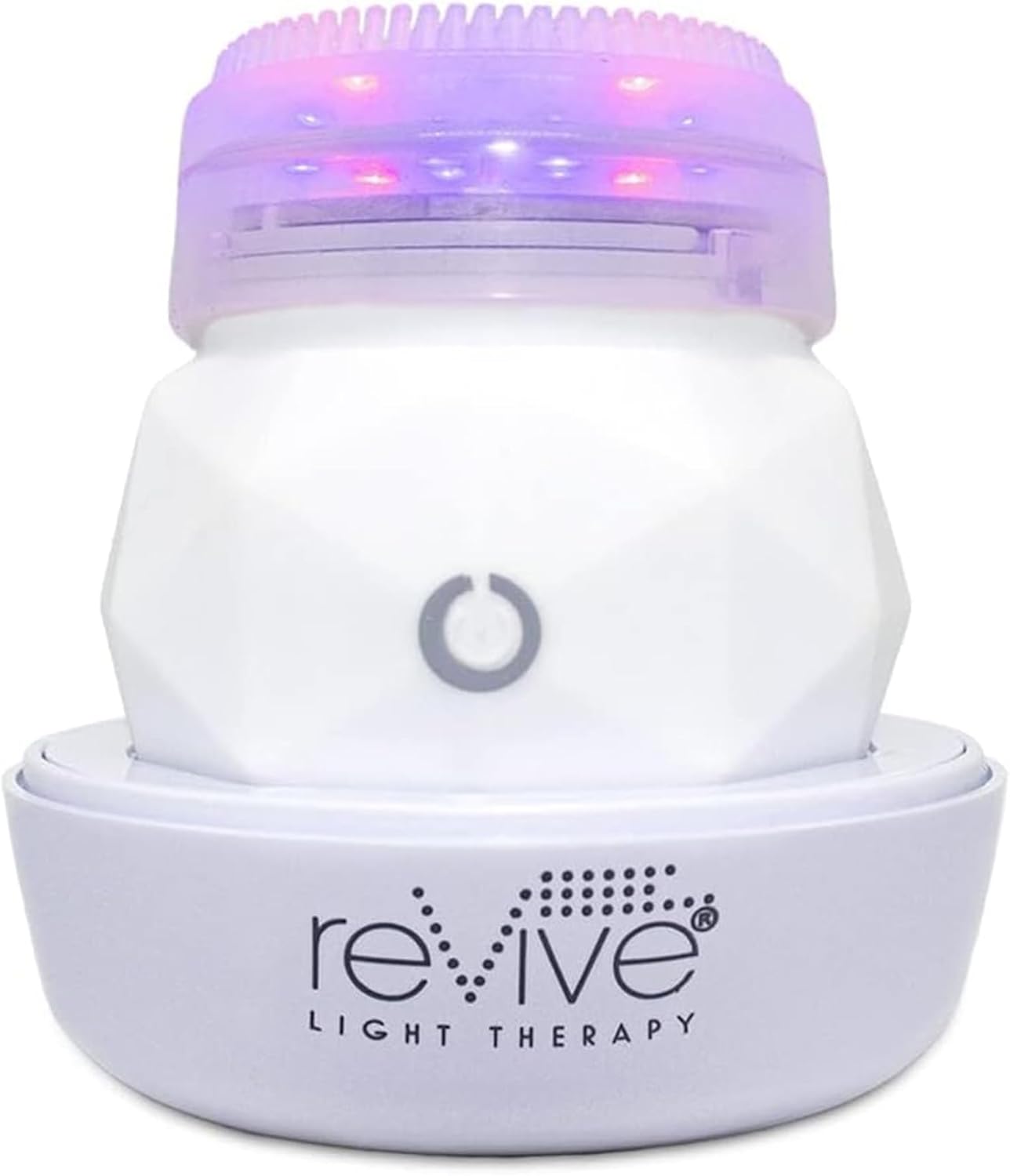 Revive Light Therapy Soniqué Mini Acne Cleanser, Battery-Operated Sonic Face Cleanser Brush with Blue & Red Light Therapy, Medical-Grade Acne Device for Face & Body, Water-Resistant