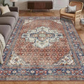 Washable Area Rug 6' x 9' Vintage Traditional Persian Mat by Unknown