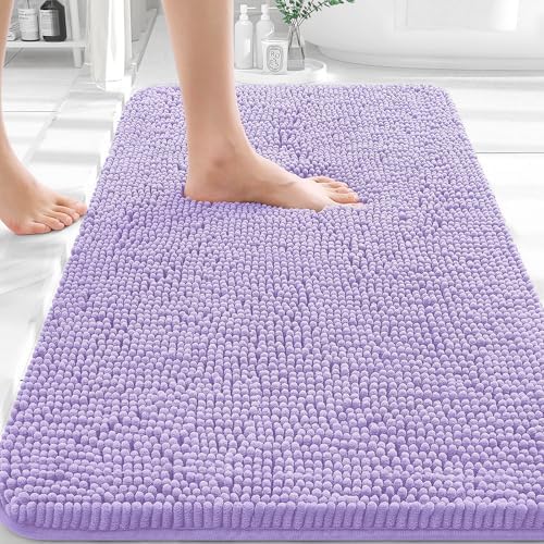 OLANLY Bathroom Rugs 36x24, Extra Soft Absorbent Chenille Bath Rugs by OLANLY