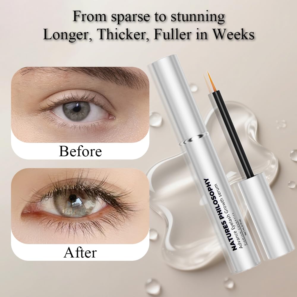 NP NATURES PHILOSOPHY Eyelash Growth Serum & Hair Growth Oil Set, Prostaglandin-Free Peptide Lash Serum and Aussie Rosemary Oil for Hair Growth, Thicker Fuller Lashes & Anti-Hair Loss for Men & Women