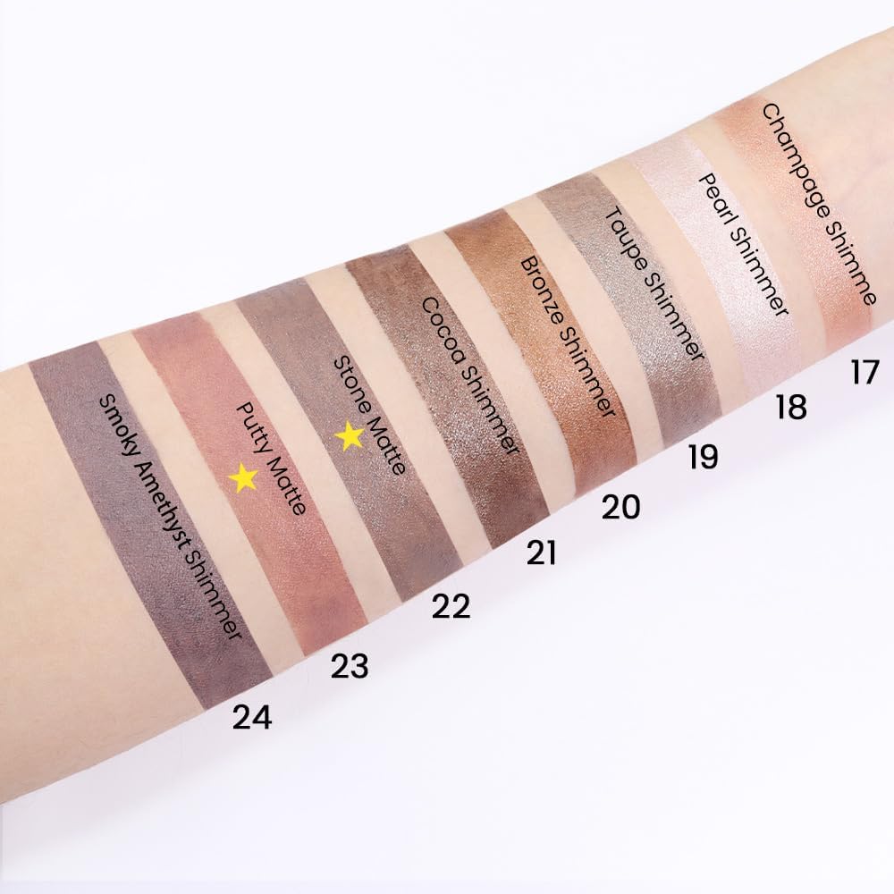 evpct 2Pcs Cream Eyeshadow Sticks Set for Eyes Waterproof, Stone Matte & Putty Matte Eye shadow Stick Pencil Pen Bulk sombras en crema para ojos 22+23