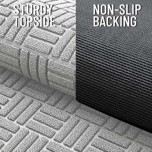OLANLY Front Door Mat Outside Entrance 59x34, Heavy-Duty Rubber Doormat - Image 4