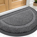 OLANLY Half Circle Front Door Mat Outside 29.5x17 All-Season Rubber Doormat by OLANLY