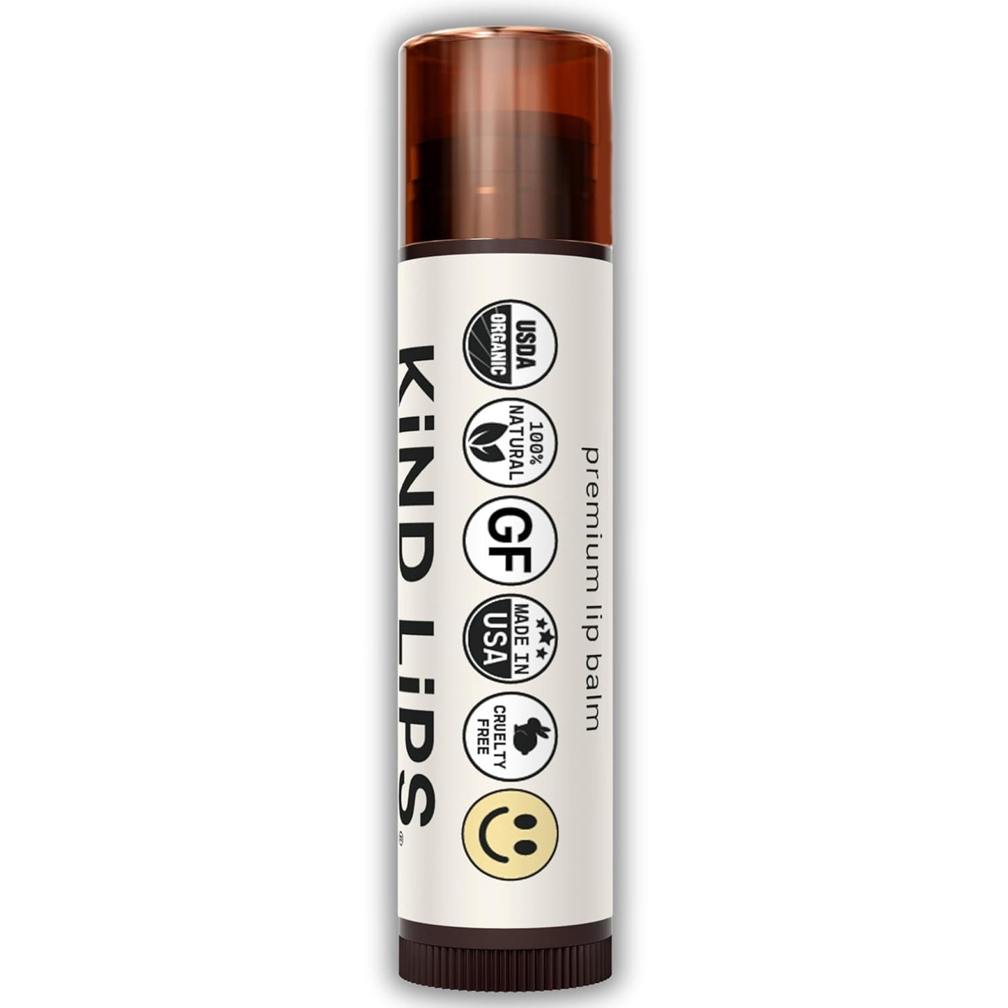 Kind Lips Georgia Peach Lip Balm 3-Pack - USDA Organic, Natural Chapstick Alternative for Dry Lips | Gluten-Free, Cruelty-Free