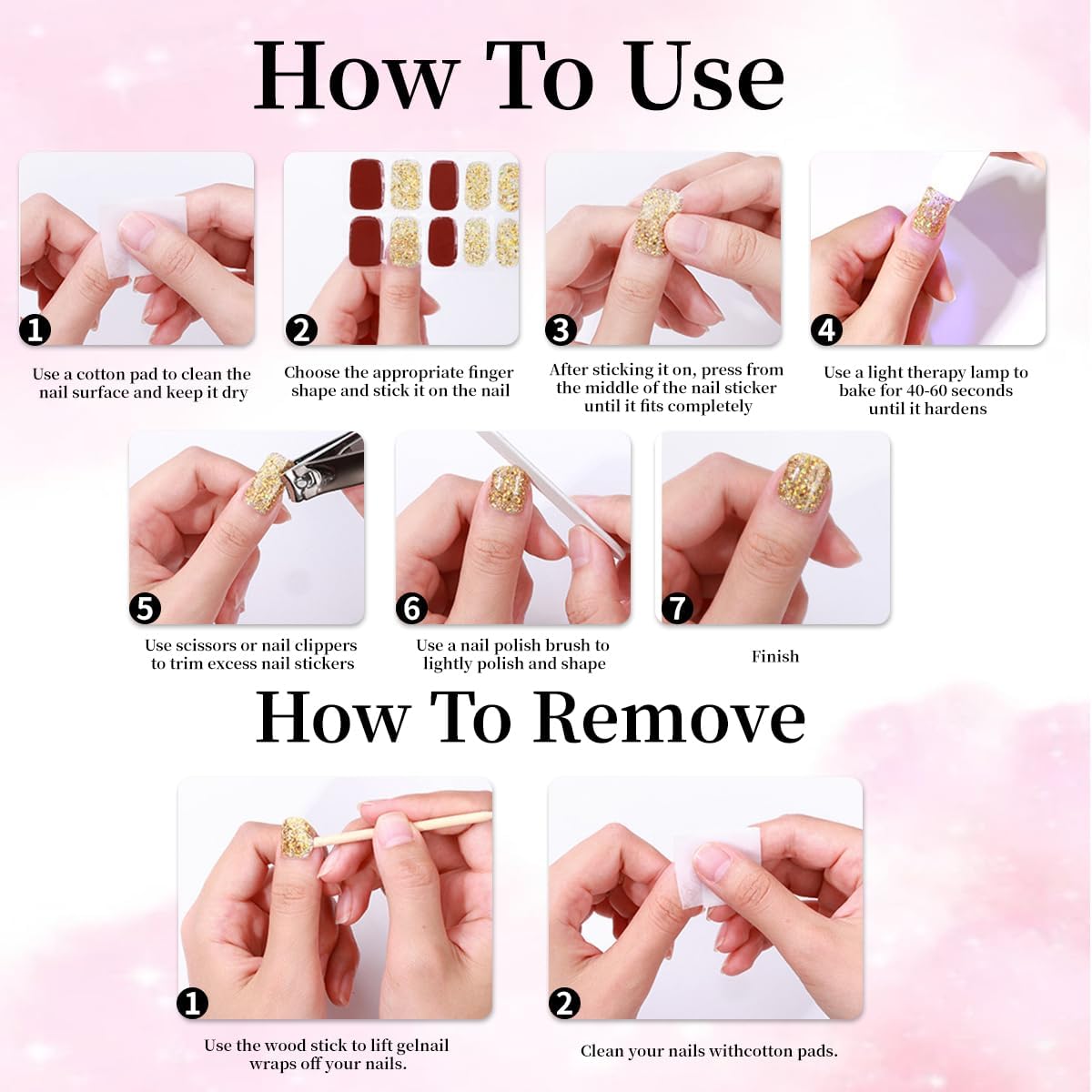 Semi Cured Gel Nail Strips Stickers 16Pcs Solid Color Real Gel Polish Strips Self-Adhesive Grey Nail Stickers for Women DIY Waterproof Manicure Kit Party Nails Decoration 1 Sheets